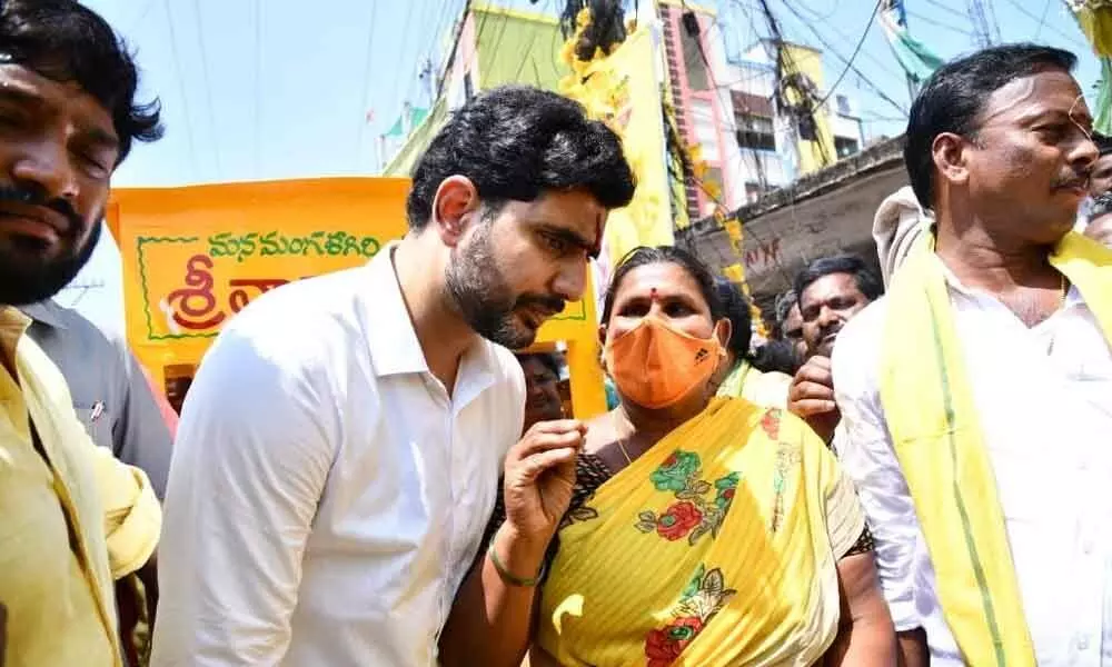 Guntur: Lokesh vows to intensify fight on local problems