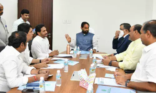 Business Advisory Committee (BAC) meeting held by Assembly Speaker Tammineni Sitaram in Amaravati on Monday. Chief Minister Y S Jagan Mohan Reddy , ministers and TDLP Deputy Leader K Atchannaidu and others seen.