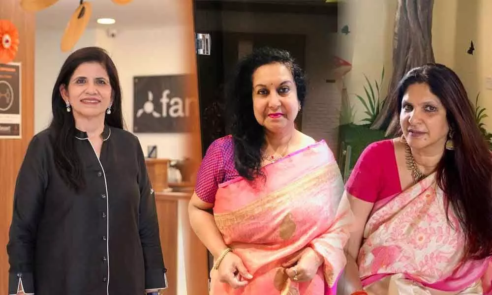 Sangeetha Lala(Left); Rukmini Cariappa(Center); Usha Iyer(Right)