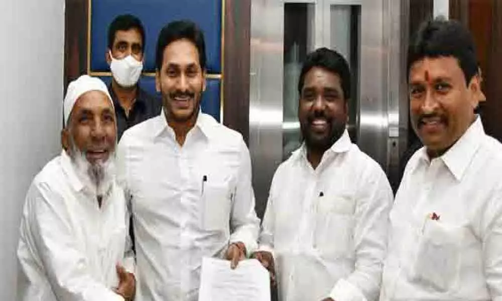 Andhra Pradesh: YS Jagan gives B-Form for MLC candidate MD Ruhulla