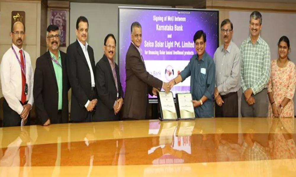 Karnataka Bank partners with SELCO Solar Light Private Limited to finance solar-based livelihood products