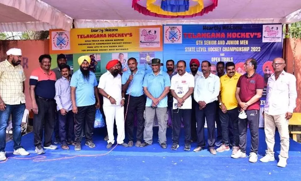 State-level mens and womens hockey championship commenced in Karimnagar on Thursday