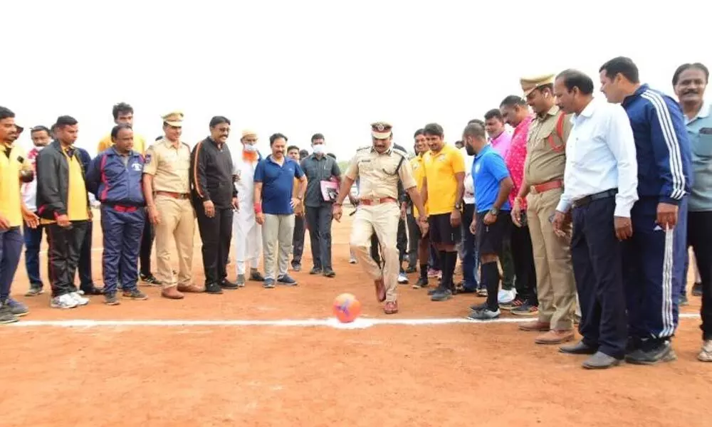 A four-day State-level football tournament being organised by Karimnagar Police Commissionerate got underway in Karimnagar on Thursday