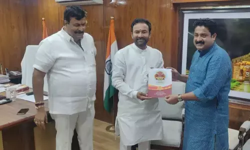 Former MLC Ponguleti Sudhakar Reddy called on Union Minister G Kishan Reddy in New Delhi on Friday