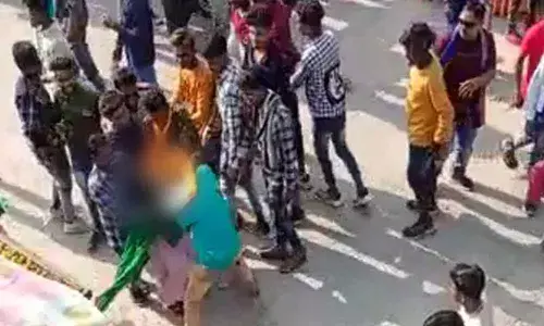 Several men are seen forcing themselves on a woman during Madhya Pradesh festival