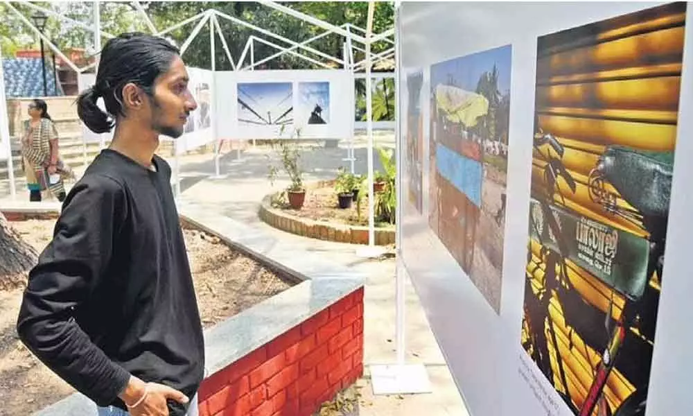 Three Students Together Displays Their Work In Exhibition In Chennai