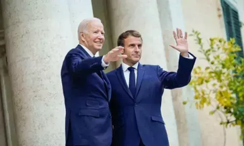 US President Joe Biden and his French counterpart Emmanuel Macron