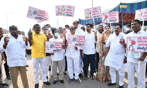 AP Assembly Budget Sessions: TDP protests on Jangareddygudem deaths, govt. counters