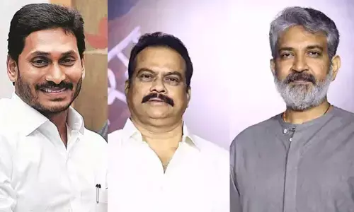 AP CM Jagan Mohan Reddy, DVV Danayya and SS Rajamouli