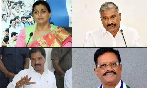 R K Roja, Peddireddi Ramachandra Reddy(Top Row), K Narayana Swamy, K Adimulam(Bottom Row)