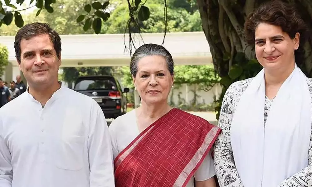 Rahul Gandhi, Sonia Gandhi and Priyanka Gandhi Vadra