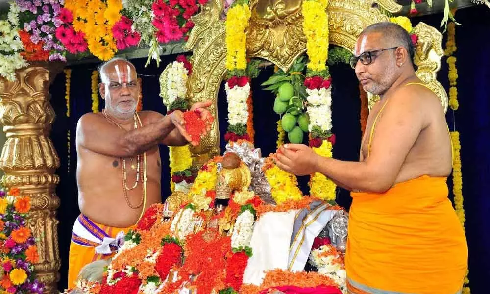 Celestial wedding of Lord Rama being performed in Bhadrachalam (file photo)