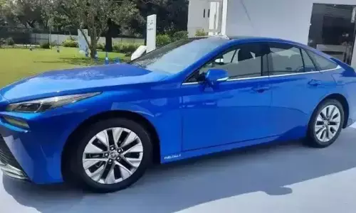 Mirai, would be the 1st car in the nation to run on the Green Hydrogen Fuel Cell, it is a 2nd generation car.