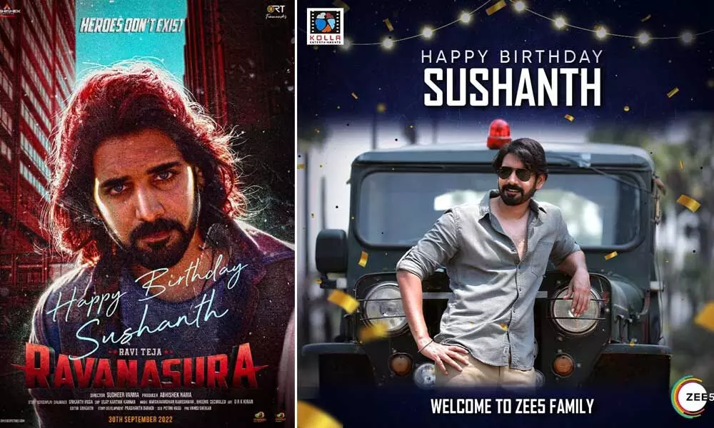 Sushants new poster is unveiled from Ravi Tejas Ravanasura movie!