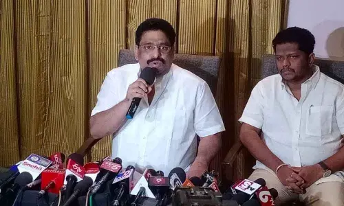 TDP state general secretary Buddha Venkanna addressing media in Visakhapatnam on Saturday