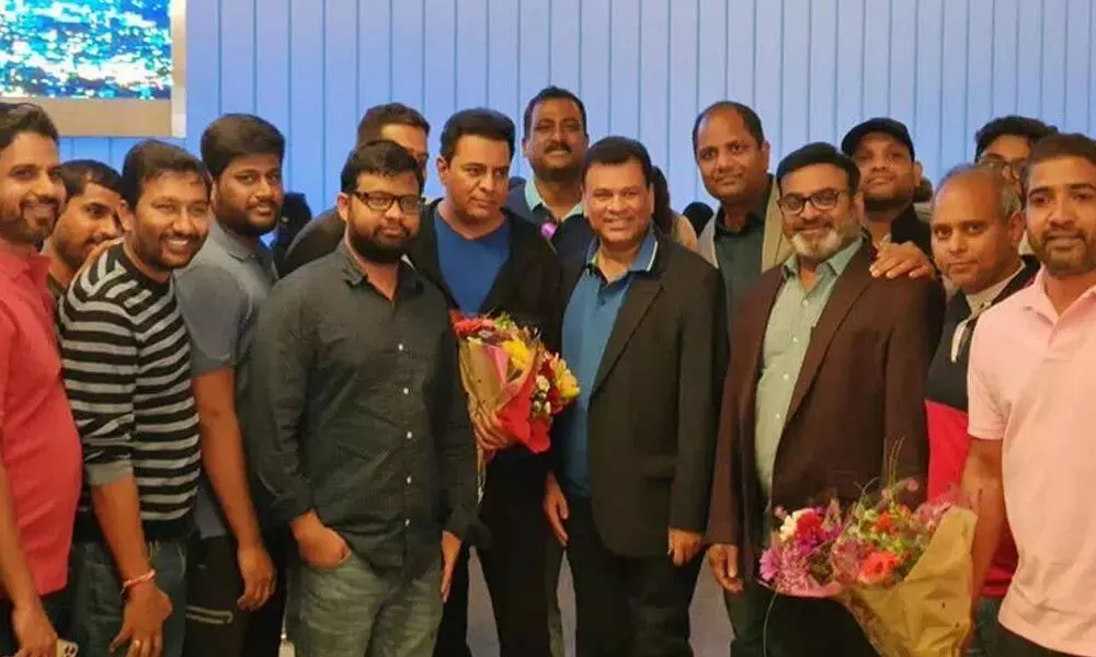 Telangana minister KTR receives a warm welcome in United States of America