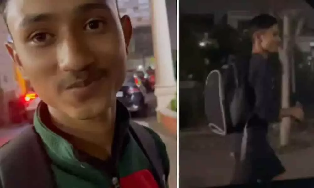 Watch The Trending Video Of A Youngster Running From Workplace To Home At Midnight