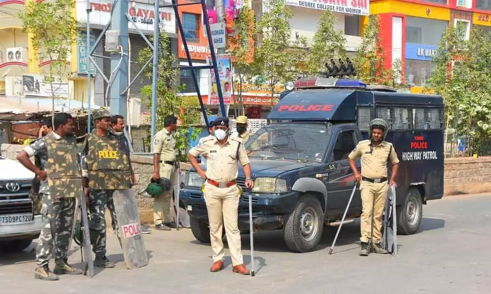 Heavy security deployed in Bodhan to avoid any untoward incidents in the town
