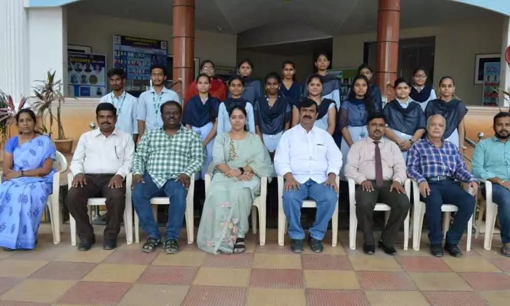 SBIT students  who got placement in MNCs in Khammam on Tuesday