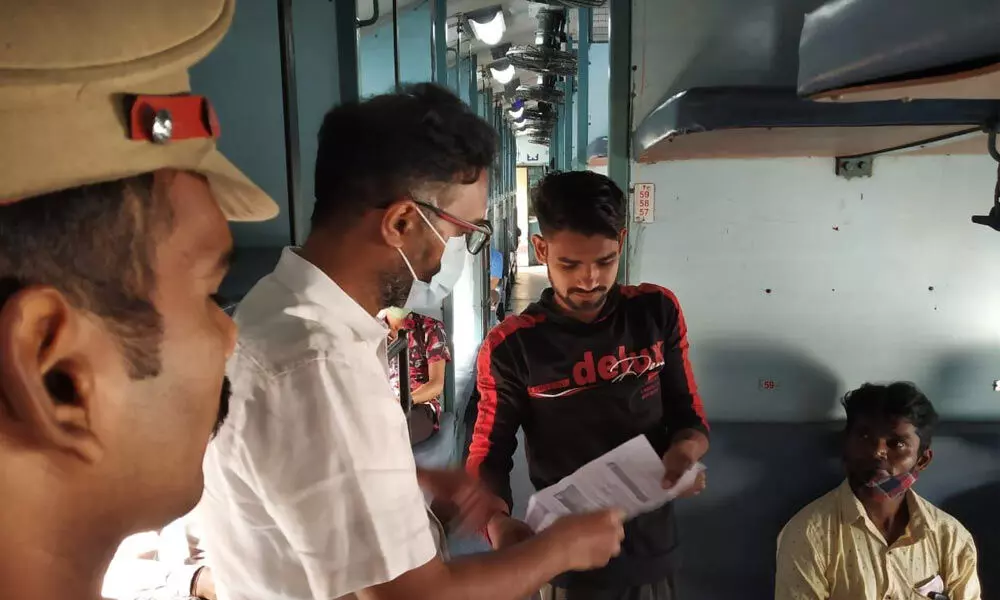 Drive against ticketless travel at Cherlapally station