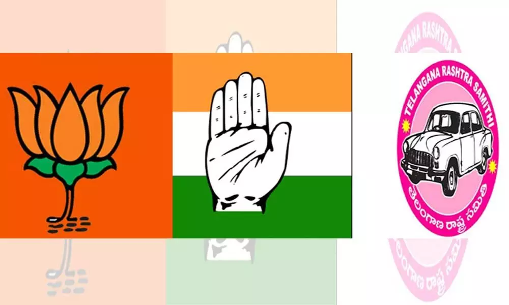 It’s a Pad’Dhee’ between Congress, TRS and BJP