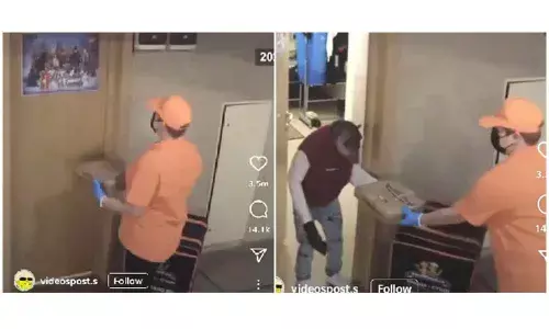 Delivery Person Is In Shock After An Ape Receives The Pizza Order From Her