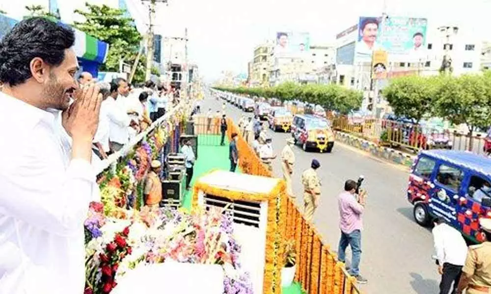 Vijayawada: CM Jagan flags off 500 mom and child express fleet