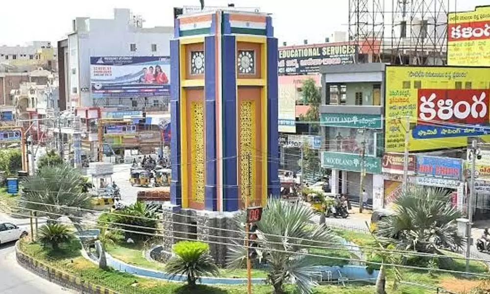 A view of Clock Tower circle in Anantapur