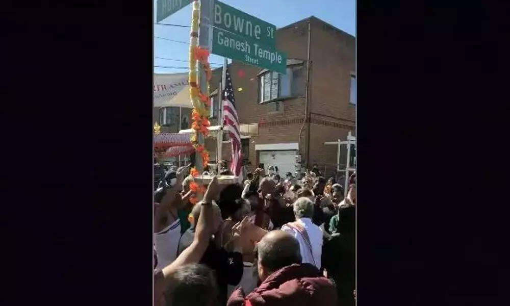 Big moment as New York street named after Ganesh temple