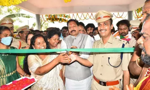 Legislative Assembly Deputy Speaker Kona Raghupathi inaugurating the newly formed Bapatla district Collectorate on Monday