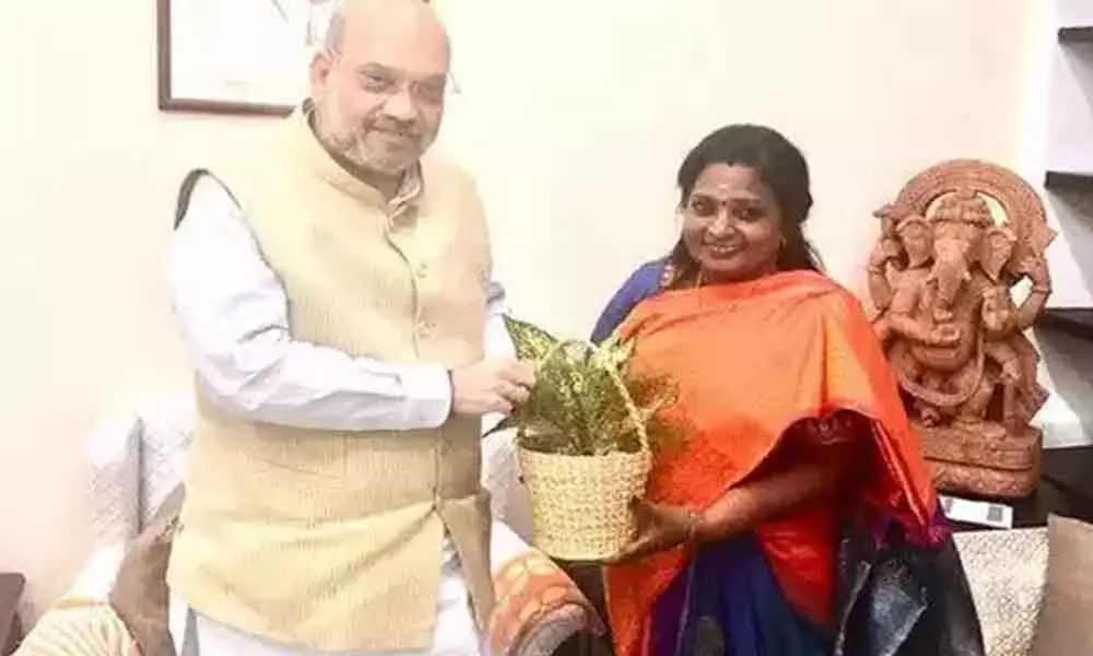 Telangana governor Tamilisai Soundararajan meets Amit Shah, says had discussed on welfare of people