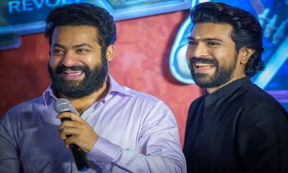 Ram Charan comes to aid of Jr NTR as a journo asks him a tough question