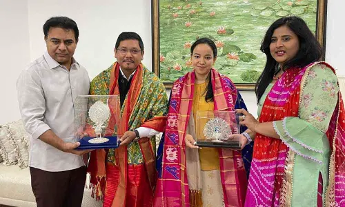 Meghalaya CM Conrad Sangma meets KTR