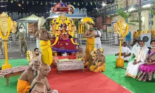 Minister Indrakaran Reddy takes part in Kalyanotsavams