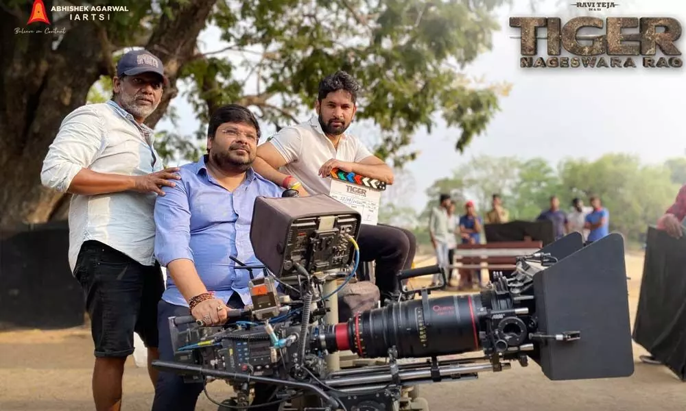 The shooting of ‘Tiger Nageswara Rao’ biopic commenced today on the occasion of the producer Abhishek’s birthday!