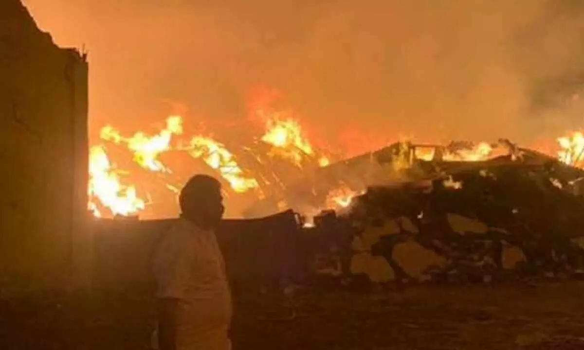 Massive fire breaks out at TSCO godown