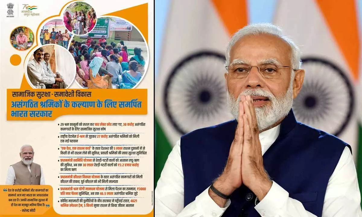 Govt committed to welfare of unorganised workforce: PM Modi