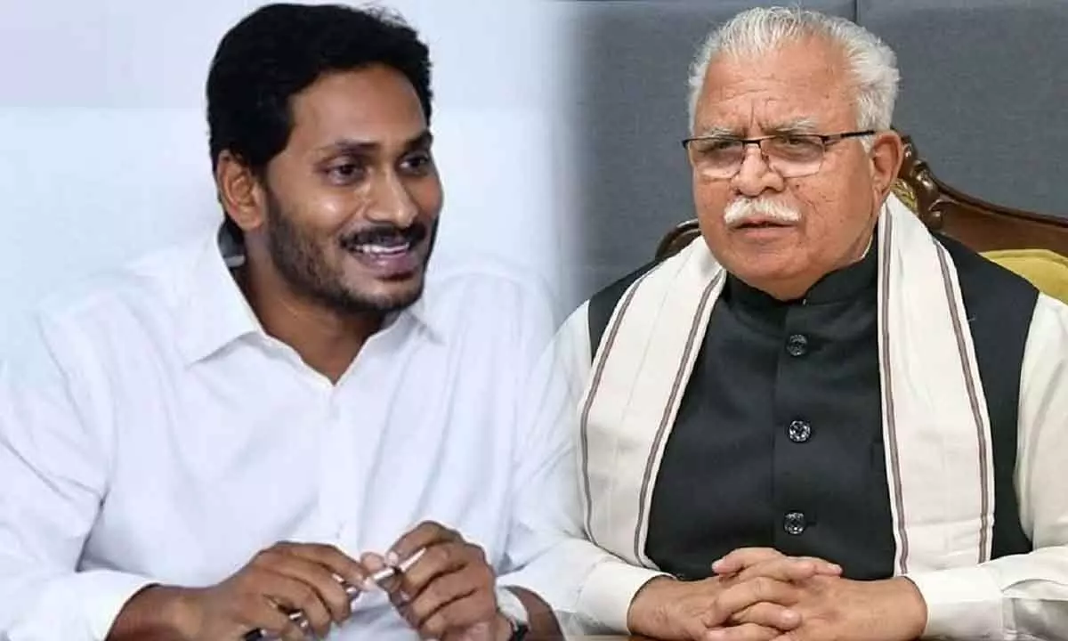 YS Jagan Mohan Reddy, Haryana Chief Minister Manoharlal Khattar