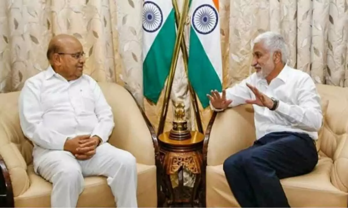 Vijayasai Reddy meets Karnataka governor Thawar Chand Gehlot