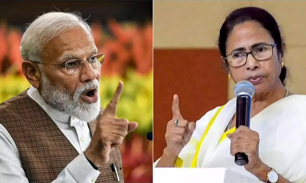 Prime Minister Narendra Modi and Chief Minister Mamata Banerjee