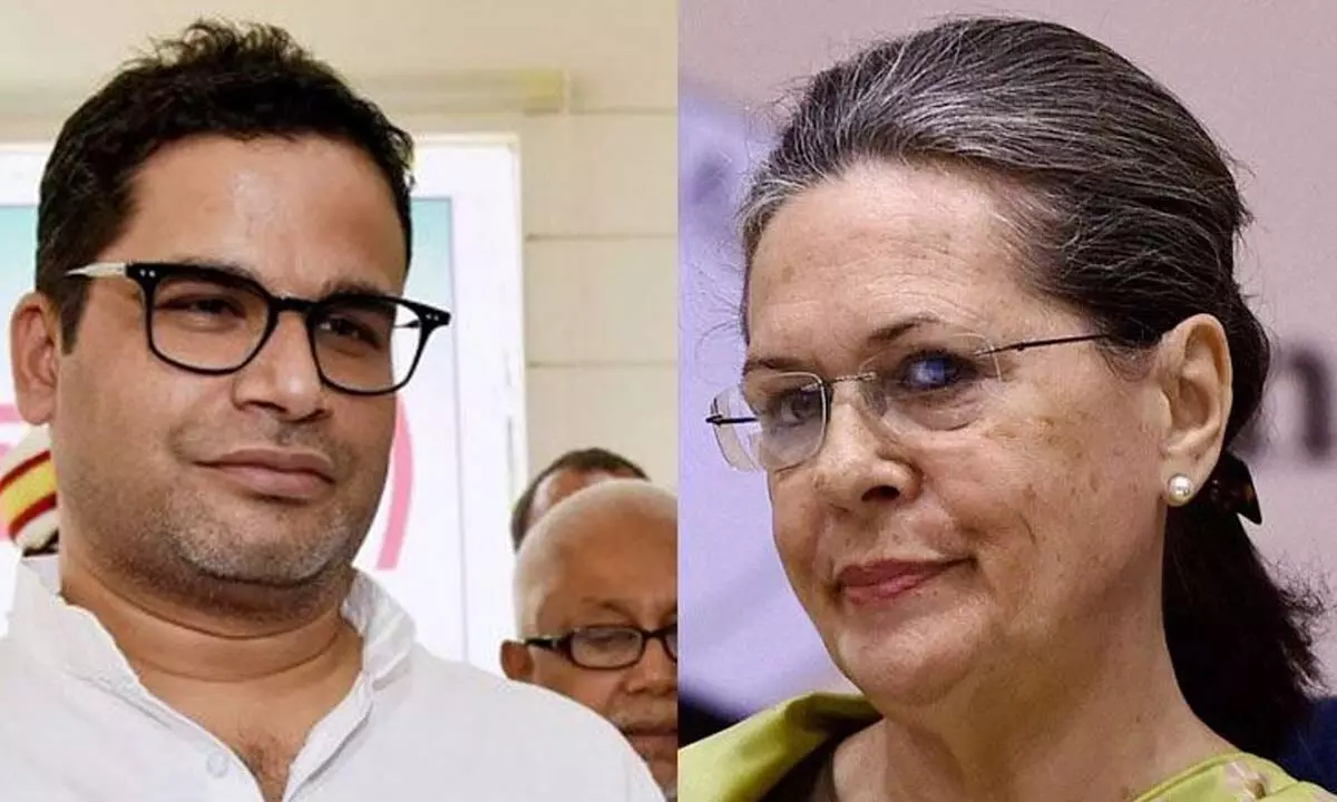 Prashant Kishor and Sonia Gandhi