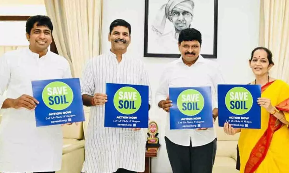 TRS MP Joginapally Santosh Kumar urged to support Save Soil movement