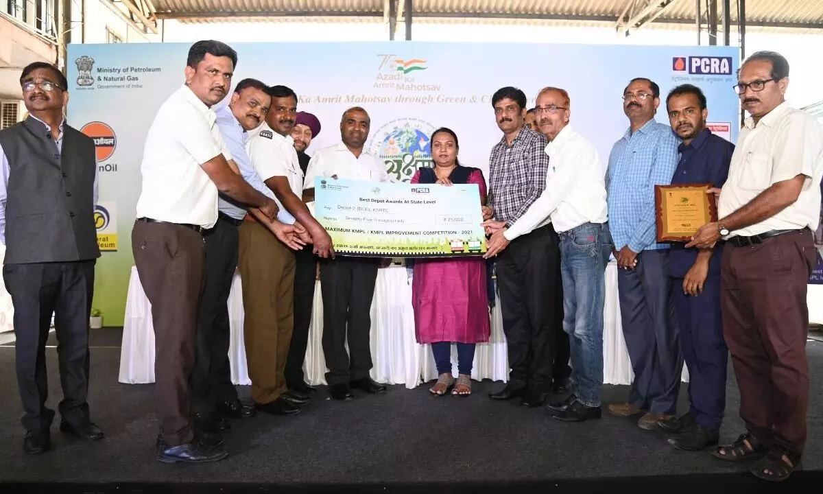 12 depots of KSRTC win PCRA fuel efficiency award