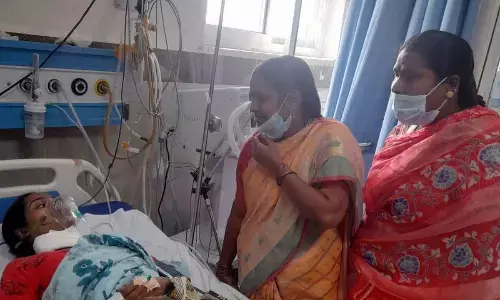 Victim being treated at the MGMH in Warangal on Friday