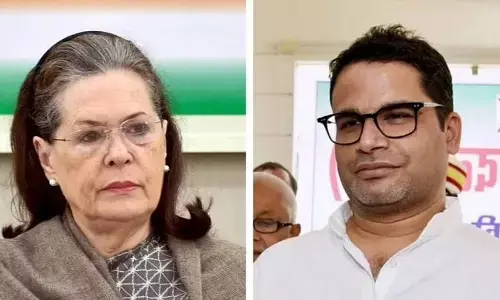 Sonia Gandhi and Prashant Kishor