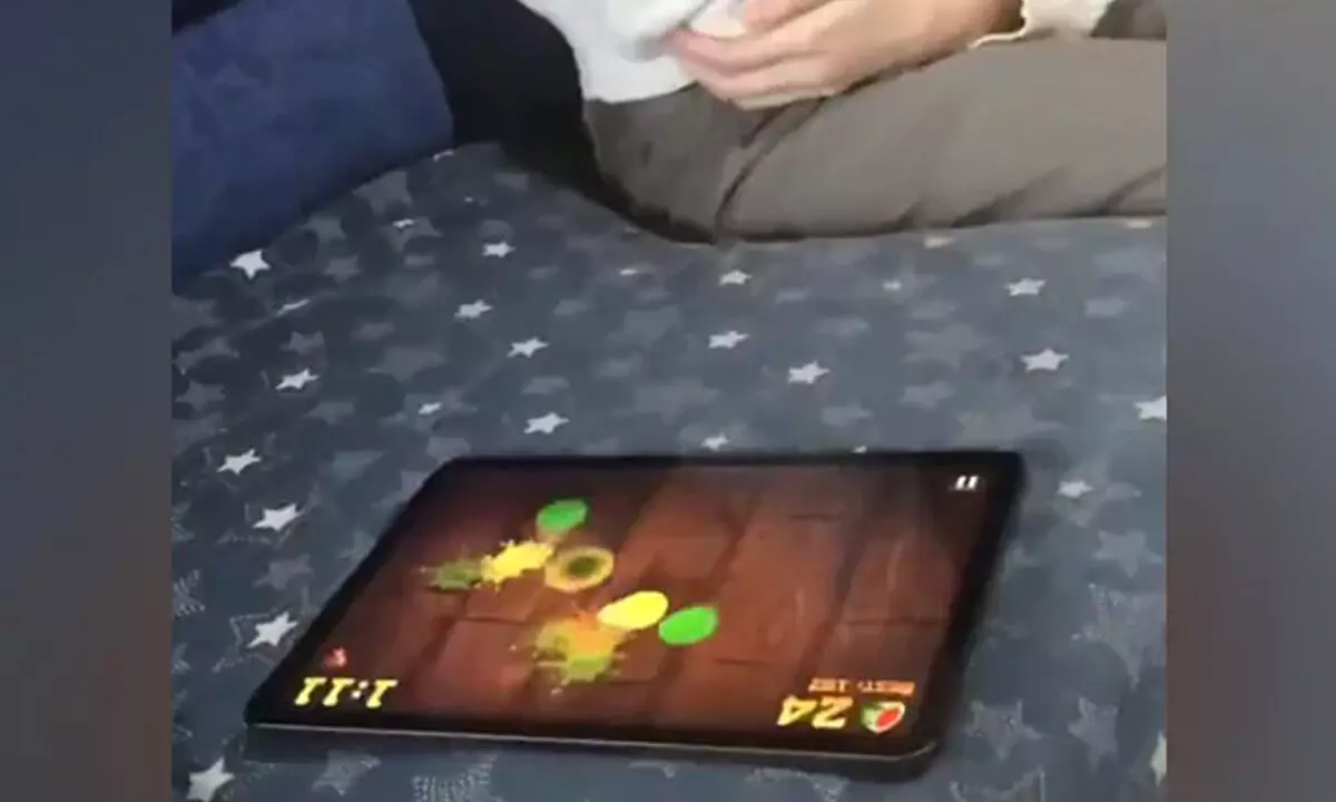 Watch The Trending Video Of A Kitten Playing Game On Tablet