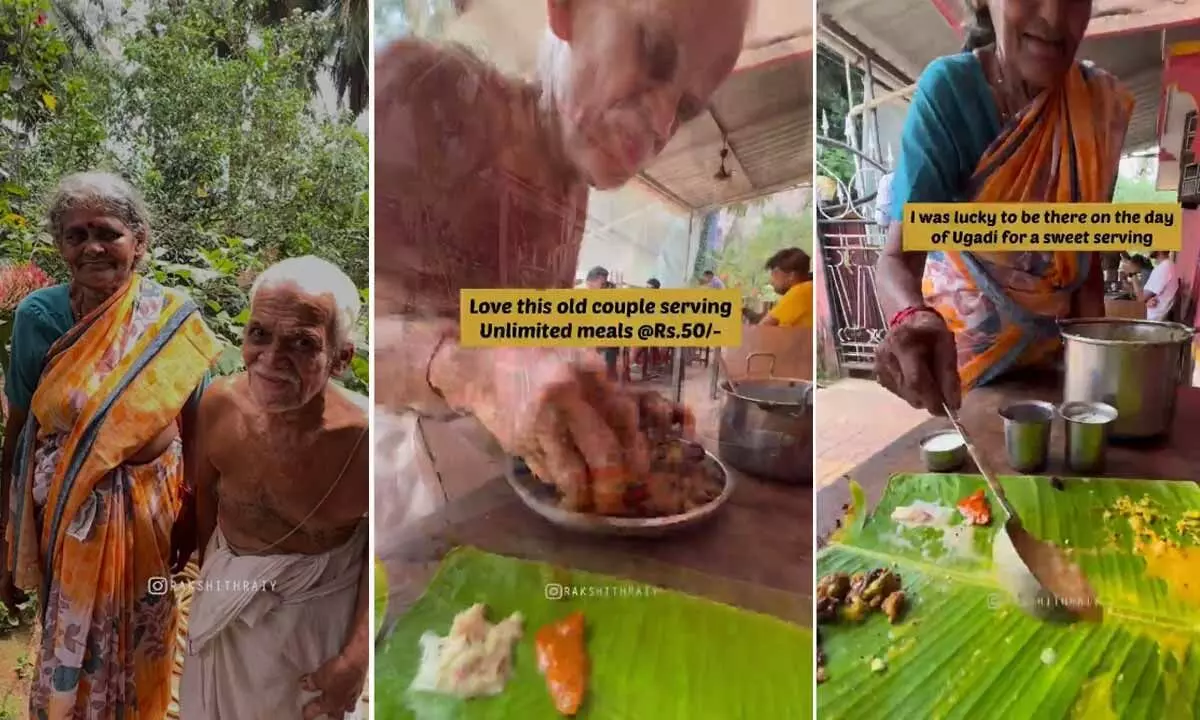 Elderly Couple From Karnataka Serve Unlimited Food At Just  Rs 50