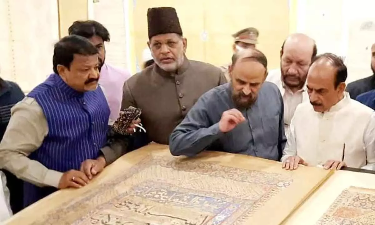 Hyderabad: Exhibition on Quran & Islamic relics underway at Salar Jung Museum