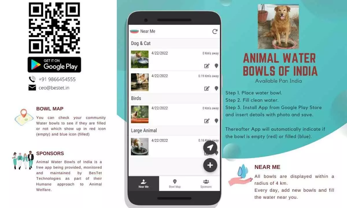 Hyderabad: Firm develops app to help quench thirst of animals