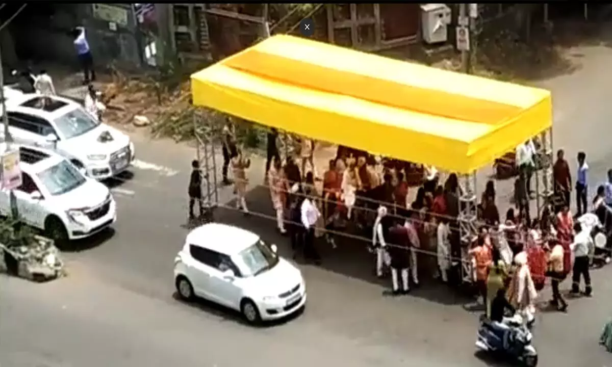Watch The Trending Video Of Wedding Procession Beating Heatwave By Making Jugaad